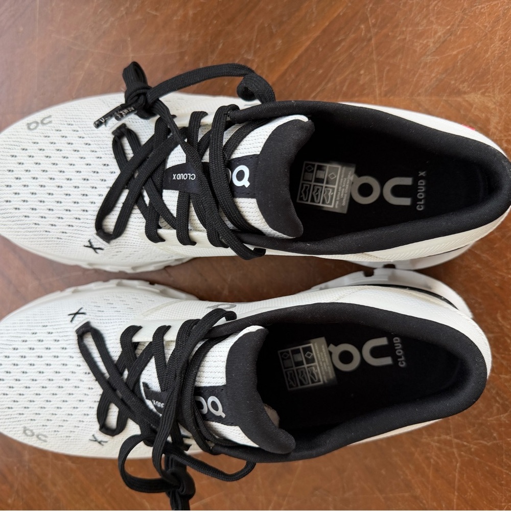 On Cloud X Women's White/Black Running Sneakers